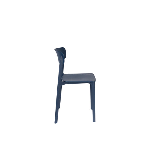 Housecraft Living Clive Tuinstoel/ Eetkamerstoelen Donkerblauw - Set van 4