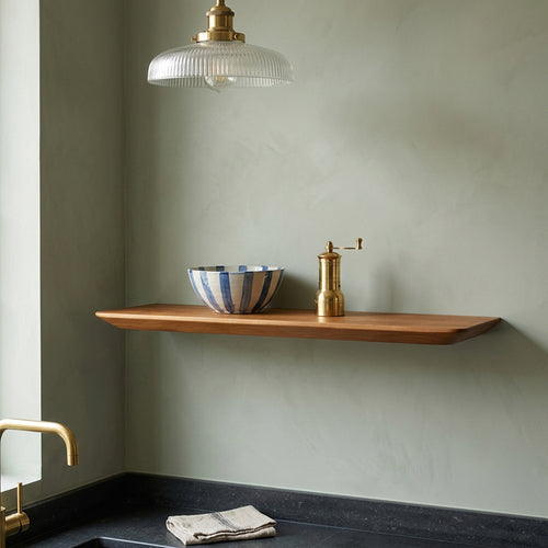 Raw materials zwevende wandplank Craftsman - Teakhout - 60 cm