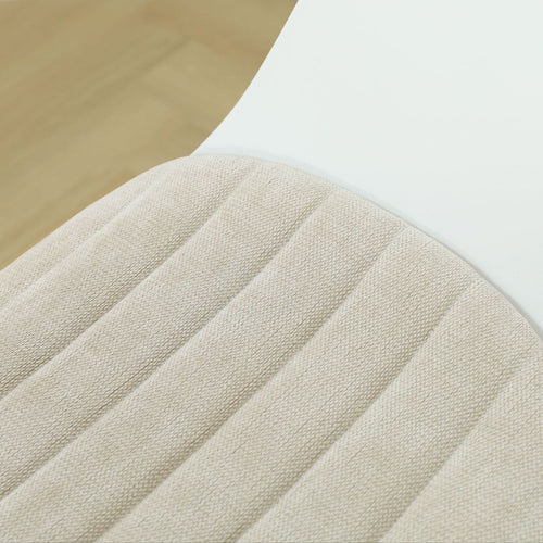 Nolon Nino-Liz barkruk wit met naturelbeige zitkussen - zwart onderstel - 75 cm