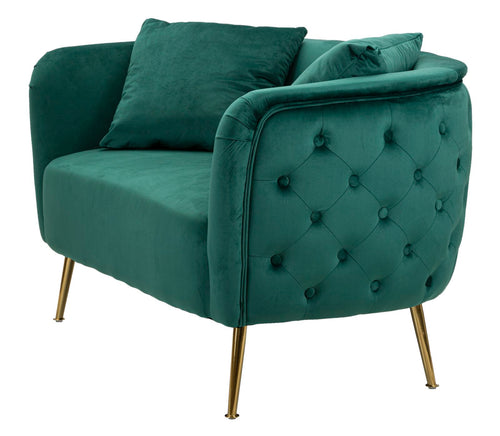 Mauro Ferretti bank - 127x74x73 cm - groen/goud