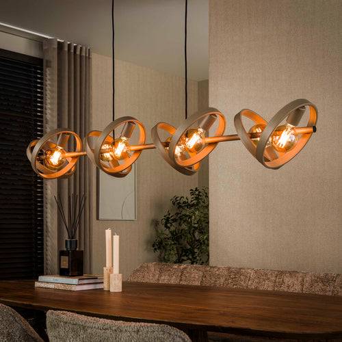 Giga Living Hanglamp Hover - Beige Metaal - 160x40x150cm