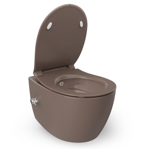 Isvea Wc Toilet Badkamer Hangend Bidet Taupe Inclusief Softclose Toiletbril - vtwonen shop