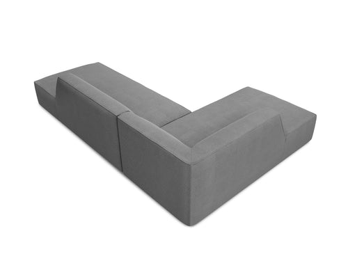 Micadoni linker hoekbank Ruby 4-zits, structurele stof, grijs - 180x273x69cm