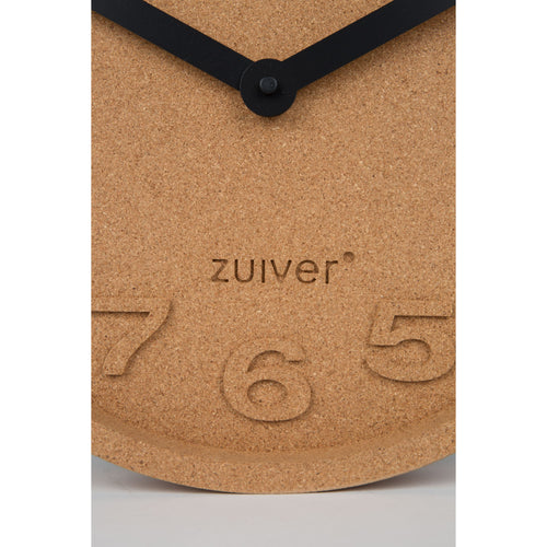 Zuiver Cork Time Klok/ Wandklok Rond Kurk Bruin - vtwonen shop