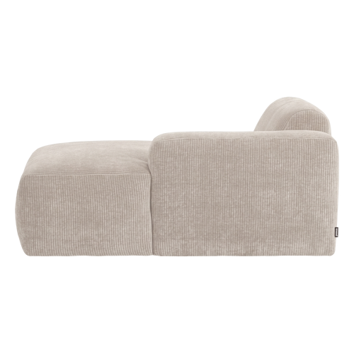 WOOOD chaise longue bank rechts Mojo Base - Rib - Ecru - 74x112x162