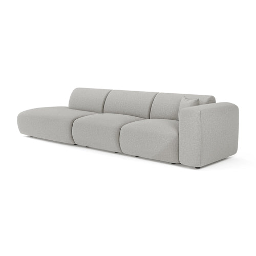 Sia Home - Rechte bank 310 cm MYRA - kruisbinding lichtgrijs 310cm