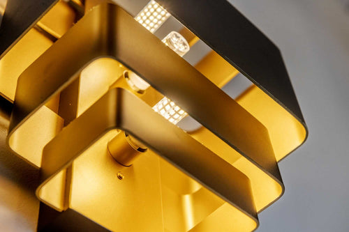 Artdelight wandlamp Layers - 3 lichts - 12  x 28   cm - zwart goud - vtwonen shop