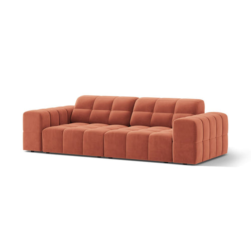 Cosmopolitan Design - Bank Chicago 3-zits, flueel koraal - 102x212x78cm