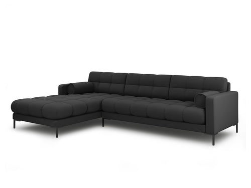 Cosmopolitan Design linker hoekbank Bali 5-zits, structurele stof, donkergrijs - 185x293x75cm