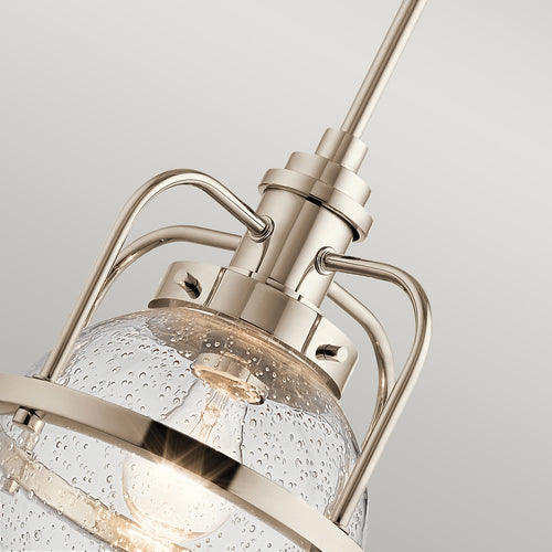 Elstead Kichler Triocent Globe Pendel Plafondlamp Gepolijst Nikkel, IP44