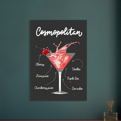 Artfulprints  Cosmopolitan cocktail I – Illustratie   poster 50x70 cm - vtwonen shop