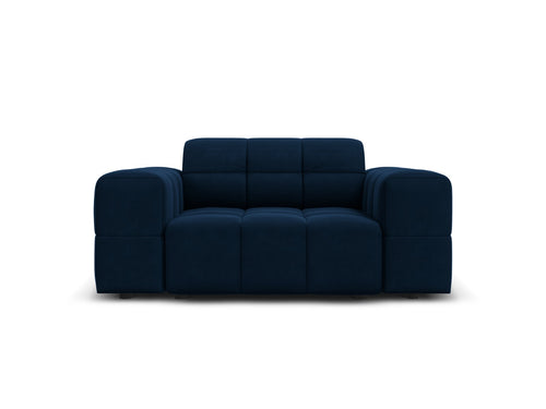 Cosmopolitan Design Fauteuil Chicago flueel koningsblauw - 102x132x78cm