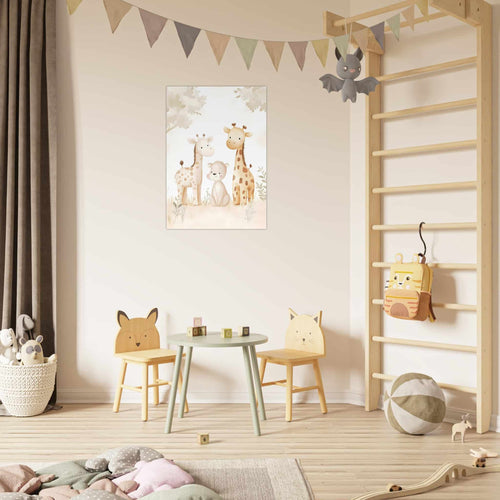 Artfulprints  Giraffen familie pastel   poster 70x100 cm - vtwonen shop