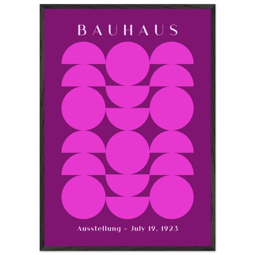 Artfulprints Poster met Lijst Bauhaus - Ausstellung 1923   - 70x100 cm - Paars