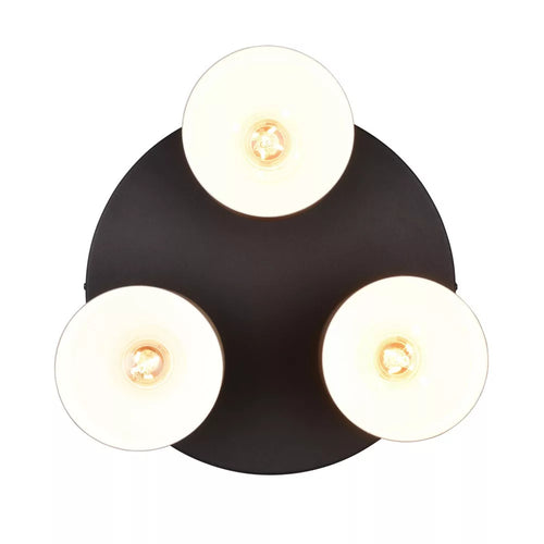 Trio Leuchten plafondlamp Agudo - 3 lichts - 30  x 24.5   cm - zwart