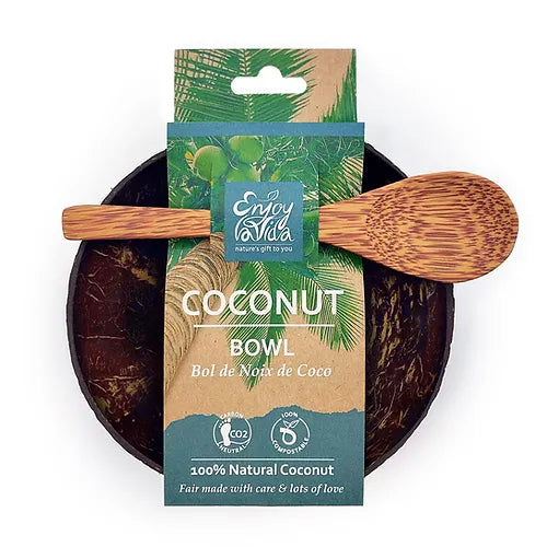 Furnilux Kokoskommen met eetlepel - Set van 2 - handgemaakt - geschenkdoos - vtwonen shop