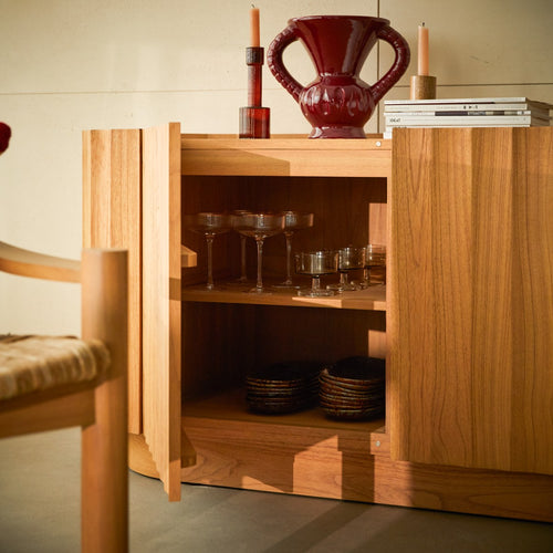 Tikamoon Buffetkast van massief mindihout 150 cm - Naturel