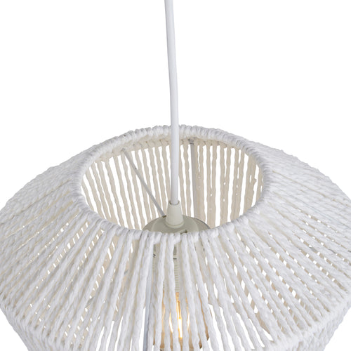 Lighto | Hanglamp Rotan Wit Ø31 cm | Aura - vtwonen shop