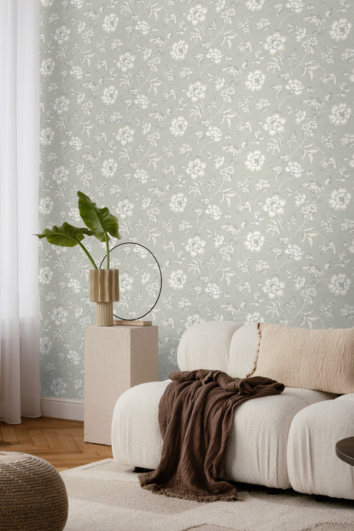 Borastapeter behang bloemen beige - 53 cm x 10.05 m - 660411 - vtwonen shop