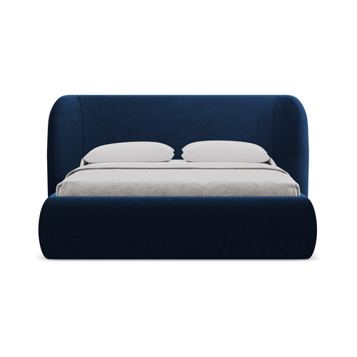LaMiaSofa Bed met opbergruimte Trieste - velours - koningsblauw - 210x215x110
