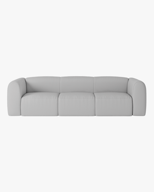 noo.ma Flom 3-zits slaapbank - Light Grey, 140x200 uitklapbaar bed