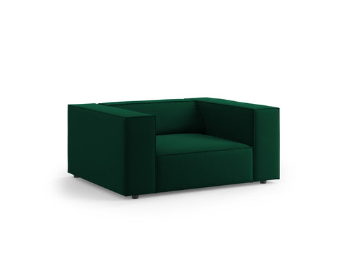 Cosmopolitan Design Fauteuil Arendal flueel, flessengroen - 102x124x70cm
