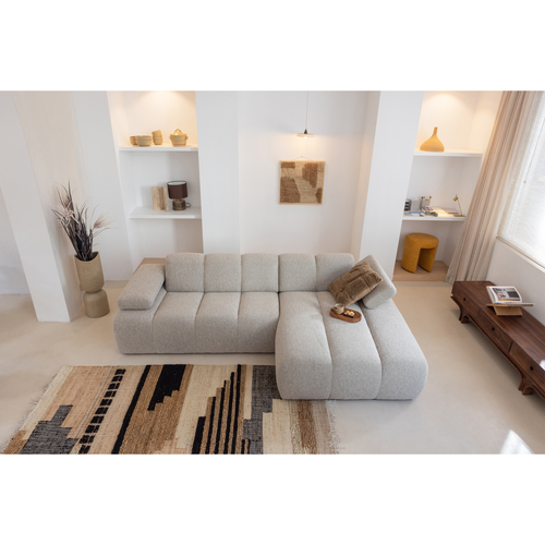 WOOOD chaise longue bank rechts Mojo - Bouclé - Beige Melange - vtwonen shop