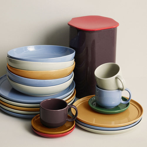 Hübsch dinerbord Amare - steenpoeder - ø28xh2cm - vtwonen shop