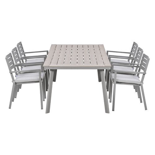 Garden Impressions Tuinset Amarillo 7-delig - Penedo tuintafel 230x100 taupe