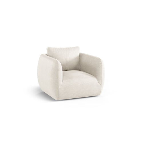 Cosmopolitan Design - Fauteuil Nimes structurele stof ivoor - 87x95.5x80cm