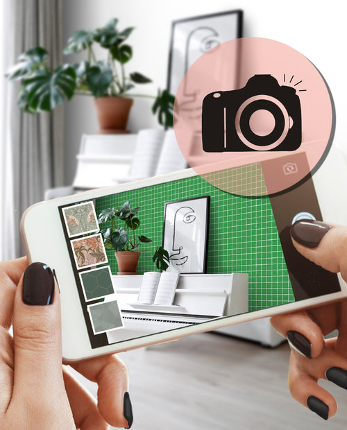 ESTAhome behang geblokt motief groen - 50 x 900 cm - 131267 - vtwonen shop