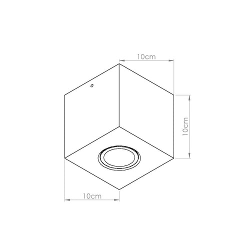 Sollux Lighting Plafondlamp QUAD beton olijfgroen - 10x10x10cm
