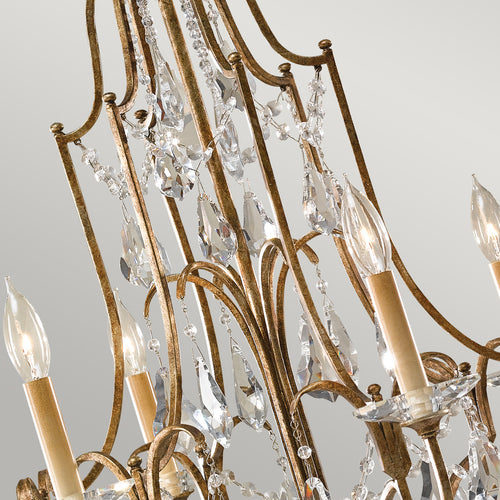 Elstead Valentina - 6-lichts kroonluchter bronzen afwerking, E14