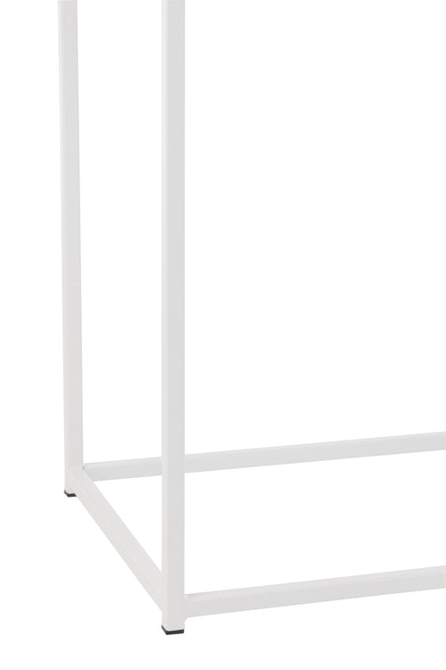 J-Line console Zigzag - hout/metaal - naturel/wit - vtwonen shop