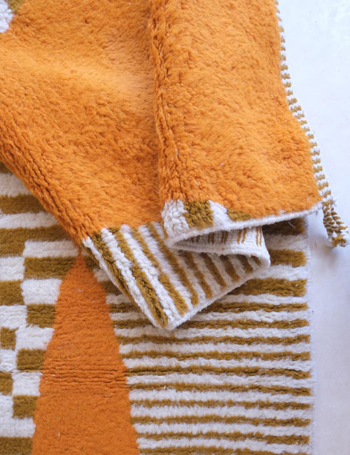 AFK Living vloerkleed Berber - handgemaakt - Wol - 97 x 351 cm - vtwonen shop