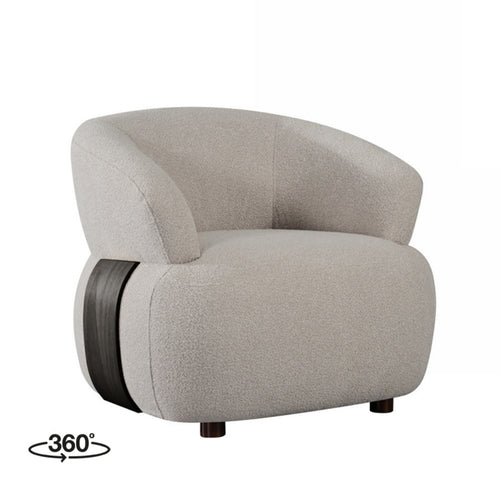 LABEL51 Fauteuil Valenza - Naturel/Zwart - Draaibaar - vtwonen shop