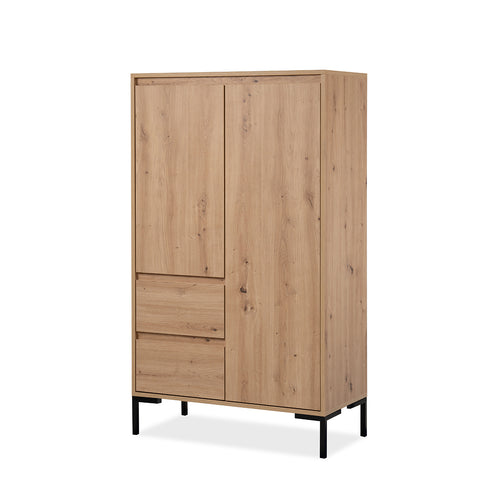 Calicosy - Hoge Buffetkast 2 Deuren Plock - 40x81x139 cm