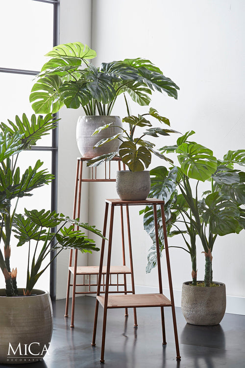 Mica Decorations Monstera Kunstplant - H140 x Ø80 cm - Groen