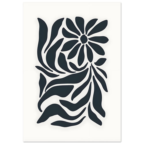Artfulprints Poster met Lijst Matisse – Inner bloom   - 70x100 cm - Zwart / Wit