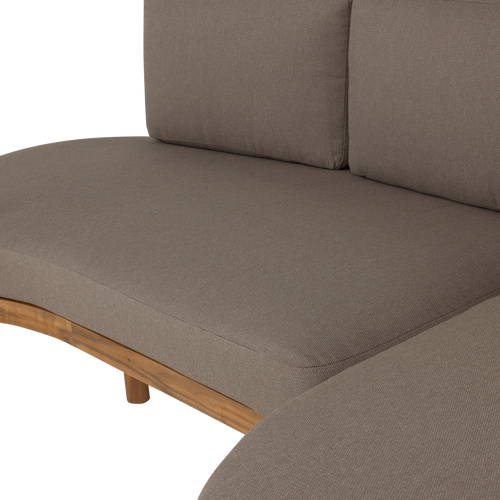 WOOOD loungeset tuin rechts Zinto - Metaal - Zand - 83x300x100
