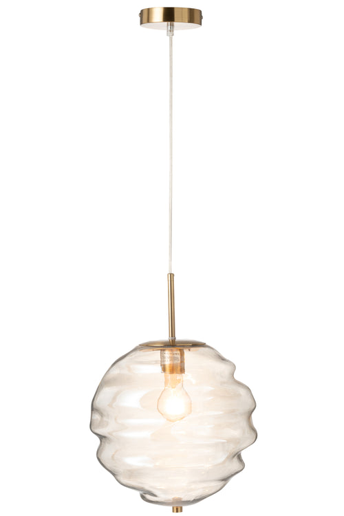 J-Line hanglamp Bijenkorf - glas - licht cognac