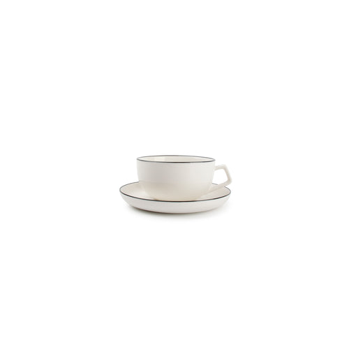 S|P Collection - Kop 22cl en schotel wit Studio Base - Set van 4