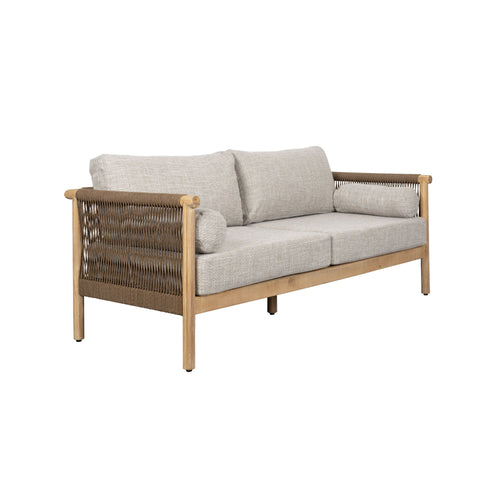 Dutchbone Oasis Tuinset Bank, Salontafel + 2x Fauteuil/ Loungestoel - Beige