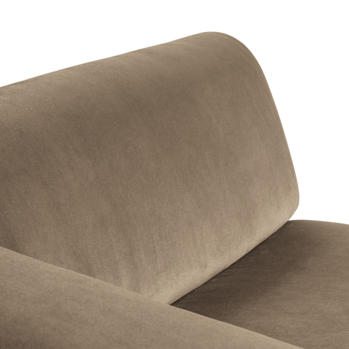 WOOOD chaise longue bank links Mojo Base - Velvet - Khaki - 74x112x162