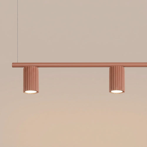 Sollux Lighting Kroonluchter KARBON 4 rode oker - 122x6,5x212cm