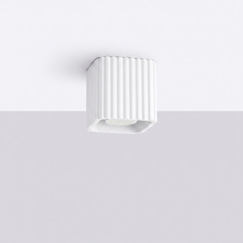 Sollux Lighting Plafondlamp RIFF 1 wit GU10 - 10x10x10cm