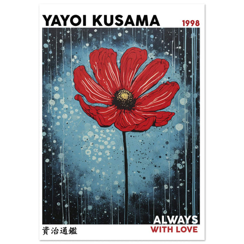 Artfulprints  Yayoi Kusama - Always with love   poster 50x70 cm