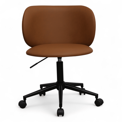 Furnhouse bureaustoel Bobo - Cognacbruin - Kunstleer - 56x57x71