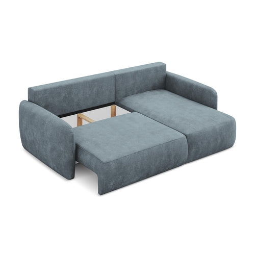 LaMiaSofa hoekbank rechts Corle - chenille stof - jeans - 207x148x86