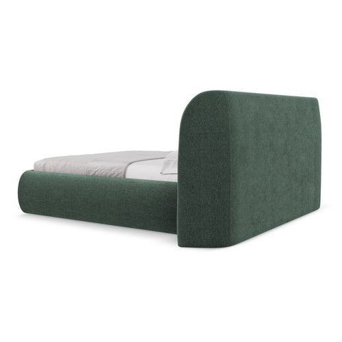 LaMiaSofa Bed met opbergruimte Trieste - chenille stof - groente - 210x215x110